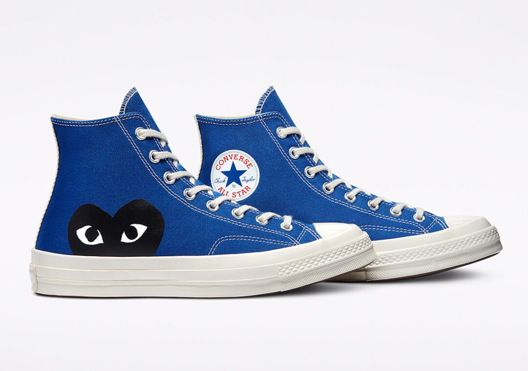 6/3 発売！CONVERSE CHUCK 70 OX/HI × COMME des GARÇONS PLAY 新色 “Blue Quartz/Steel Gray” (コンバース チャック 70 コム デ ギャルソン プレイ)