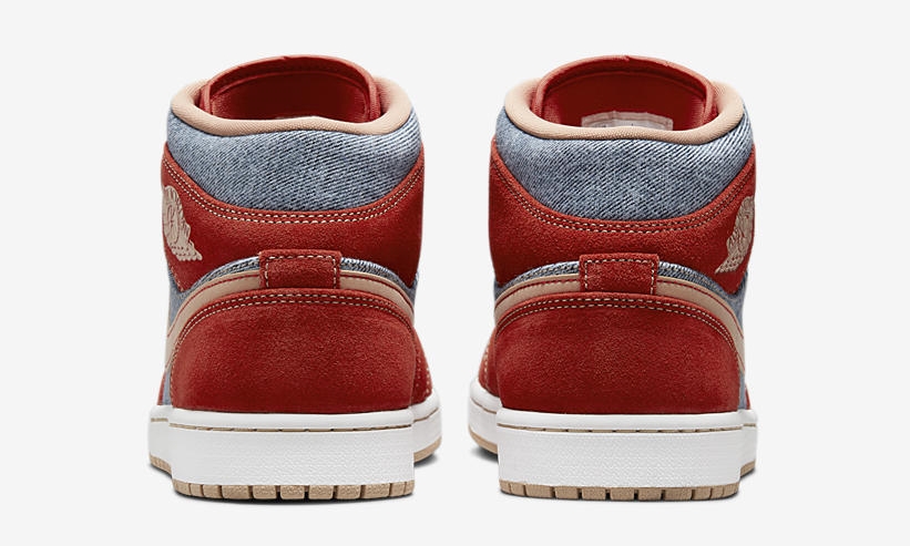 9/7 発売！ナイキ エア ジョーダン 1 ミッド “デニム/グレー/レッド” (NIKE AIR JORDAN 1 MID “Denim/Grey/Red”) [DM4352-600]