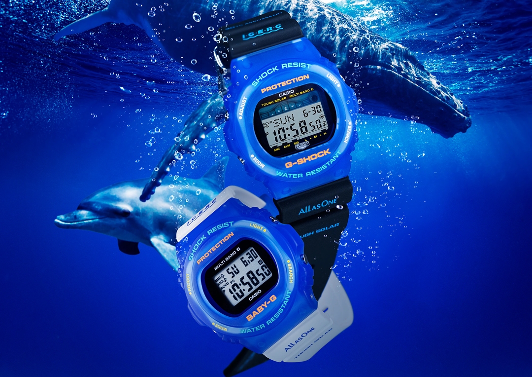 6/18 発売！G-SHOCK/BABY-Gイルカクジラモデル 3型 “GWF-A1000K-2AJR/GWX-5700K-2JR/BGD-5700UK-2JR (ジーショック Gショック)