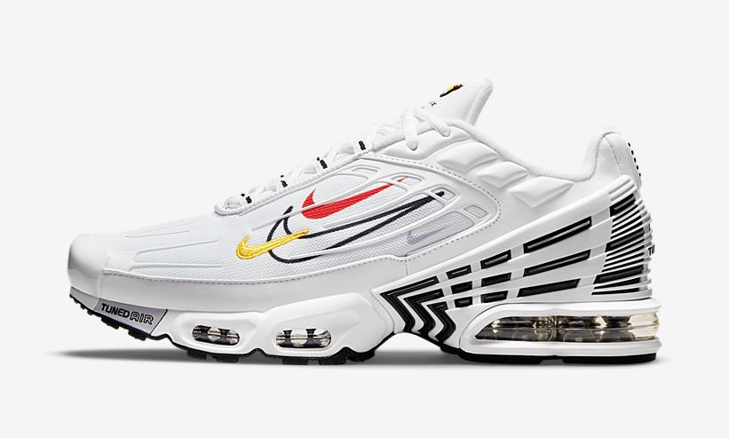 2021年 発売予定！ナイキ エア マックス プラス 3 “ホワイト/ブラック/レッド/イエロー” (NIKE AIR MAX PLUS 3 “White/Black/Red/Yellow”) [DN6993-100]