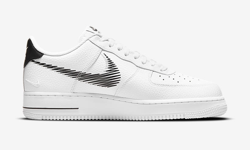 2021年 発売予定！ナイキ エア フォース 1 ロー “ジグザグスウッシュ/ホワイト/ブラック” (NIKE AIR FORCE 1 LOW “Zigzag Swoosh/White/Black”) [DN4928-100]