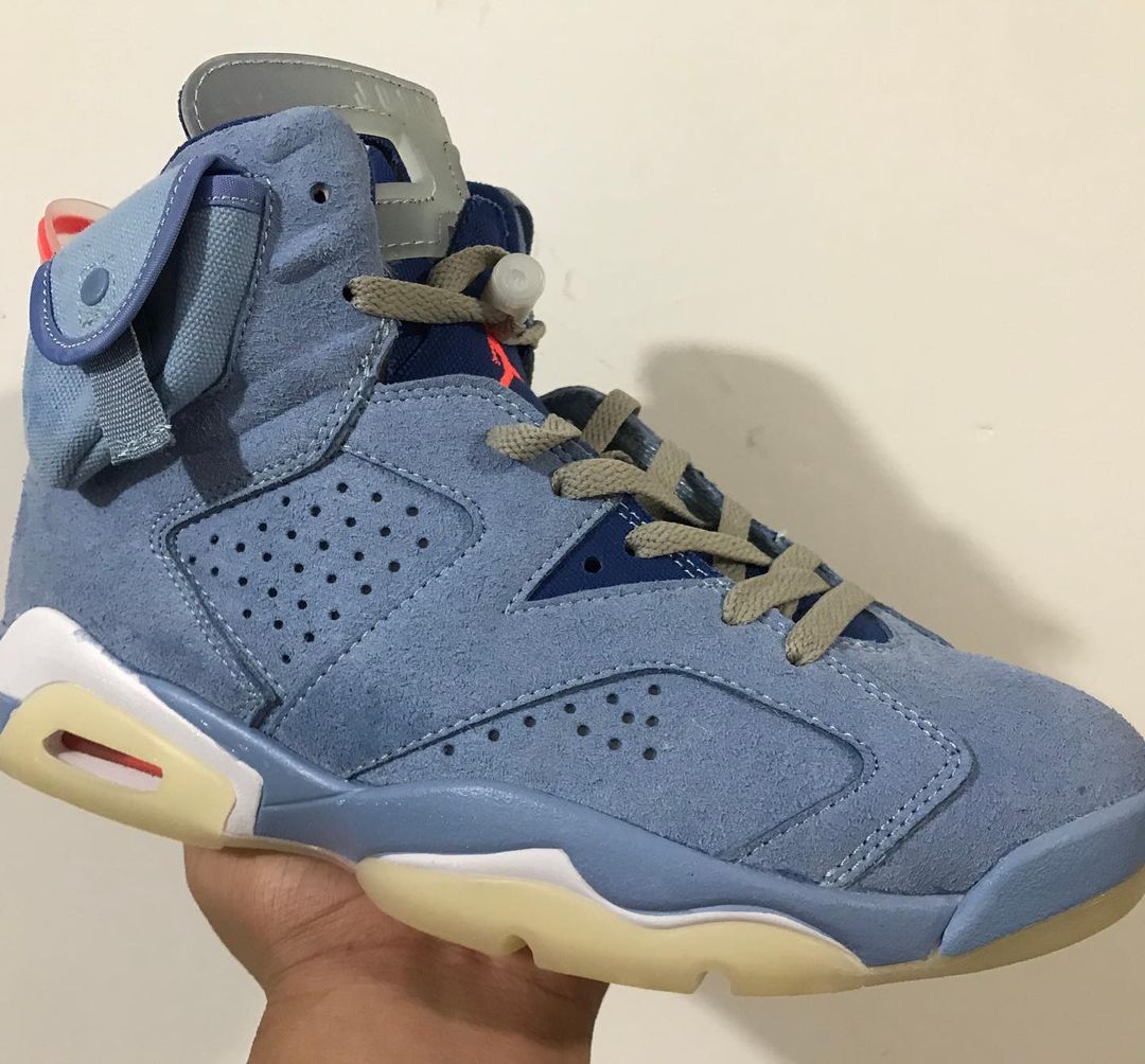 【リーク/サンプル】トラビス・スコット × ナイキ エア ジョーダン 6 “ライト ブルー” (TRAVIS SCOTT NIKE AIR JORDAN 6 “Light Blue”)