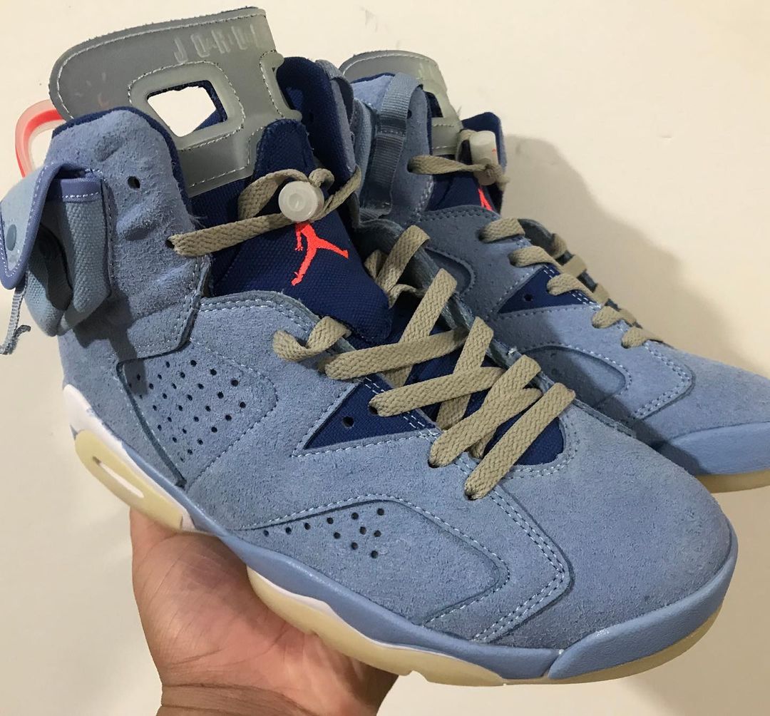 【リーク/サンプル】トラビス・スコット × ナイキ エア ジョーダン 6 “ライト ブルー” (TRAVIS SCOTT NIKE AIR JORDAN 6 “Light Blue”)