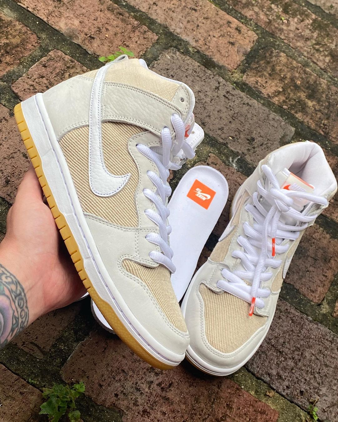 【国内 9/4 発売予定】NIKE SB “Orange Label” DUNK HIGH PRO ISO “Beige/White/Gum” (ナイキ エスビー “オレンジレーベル” ダンク ハイ プロ “ベージュ/ホワイト/ガム”) [DA9626-100]