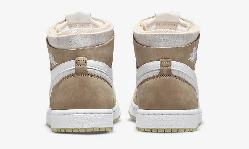 ナイキ ウィメンズ エア ジョーダン 1 ハイ ズーム “ホワイト/グレーヘザー/カーキ” (NIKE WMNS AIR JORDAN 1 HIGH ZOOM “White/Grey Heather/Olive Aura/Khaki”) [CT0979-102]