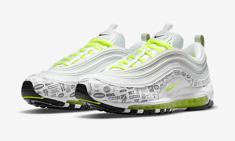 2021年 発売予定！ナイキ エア マックス 97 “リフレクティブロゴ/ホワイト/ボルト” (NIKE AIR MAX 97 “Reflective Logo/White/Volt”) [DH0006-100]