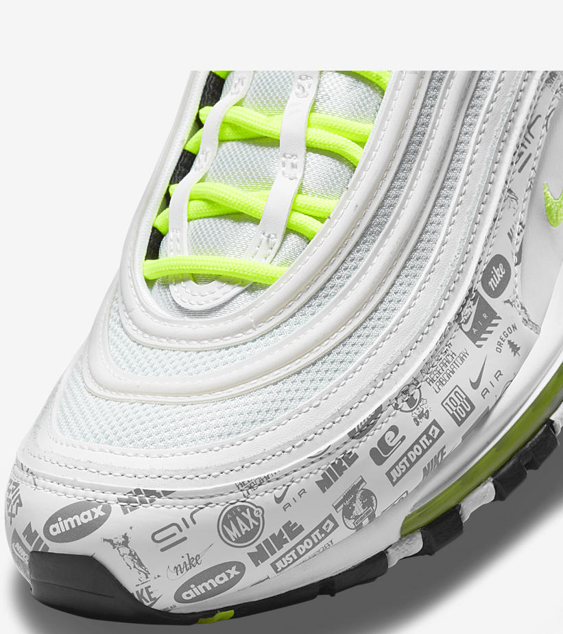 【国内 7/29 発売】ナイキ エア マックス 97 “リフレクティブロゴ/ホワイト/ボルト” (NIKE AIR MAX 97 “Reflective Logo/White/Volt”) [DH0006-100]