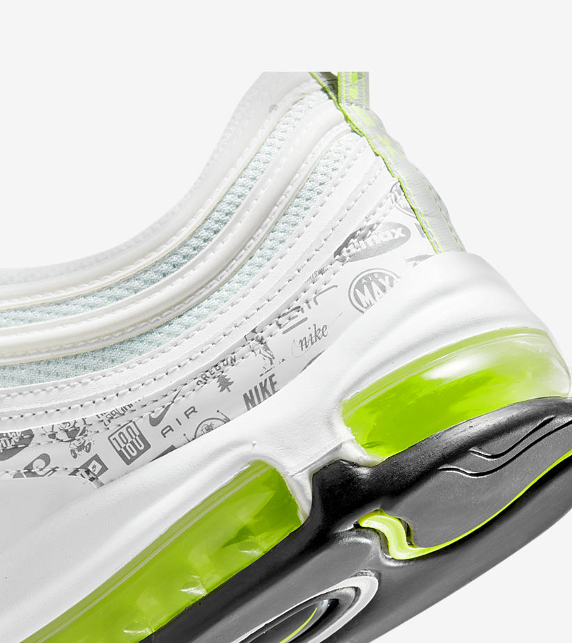 【国内 7/29 発売】ナイキ エア マックス 97 “リフレクティブロゴ/ホワイト/ボルト” (NIKE AIR MAX 97 “Reflective Logo/White/Volt”) [DH0006-100]