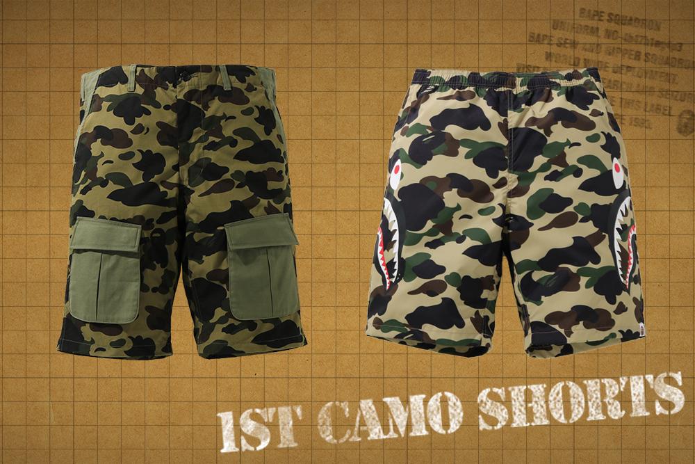 A BATHING APEから1ST CAMOを使用したショーツ「1ST CAMO SHORTS」が6/11 発売 (ア ベイシング エイプ)