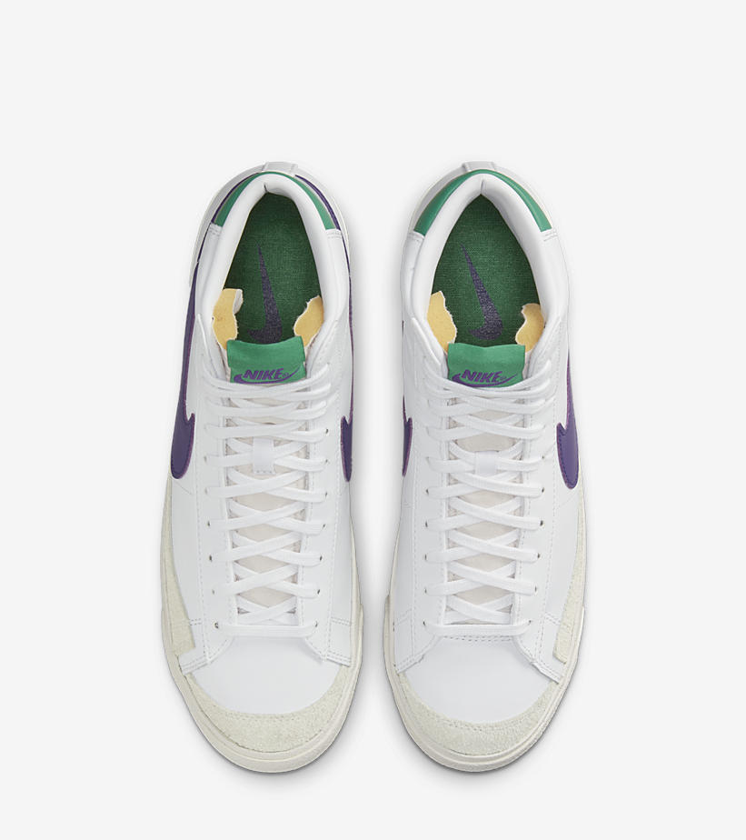 2021年 発売予定！ナイキ ブレーザー ミッド “ホワイト/グリーン/パープル” (NIKE BLAZER MID “White/Green/Purple”) [DO1157-100]