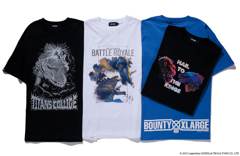 XLARGE × BOUNTY HUNTER × GODZILLA vs. KONG コラボレーションが7/2 発売 (エクストララージ バウンティーハンター ゴジラ キングコング)