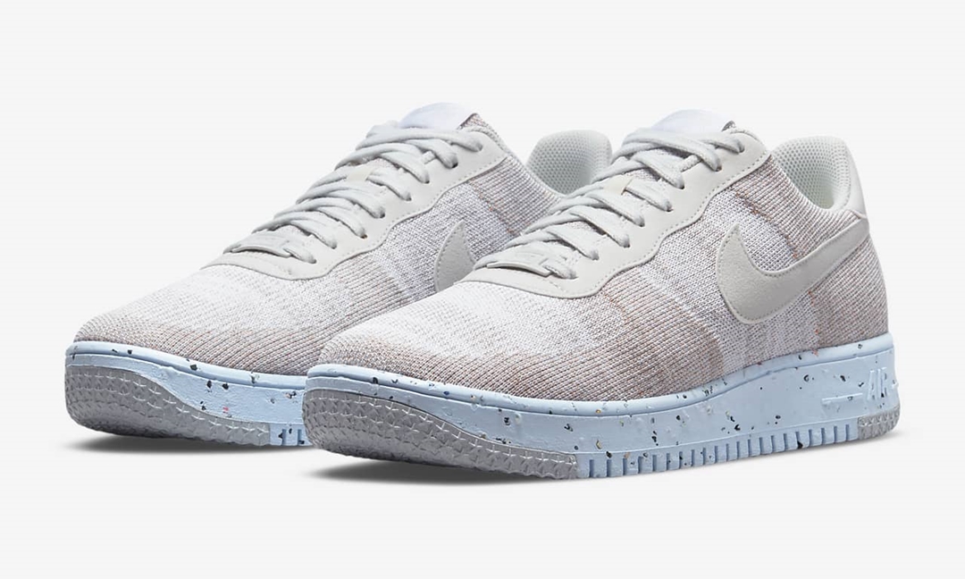 ナイキ エア フォース 1 ロー クレーター フライニット "ホワイト/シャンブレーブルー/ボルト" (NIKE AIR FORCE 1 LOW CRATER FLYKNIT “White/Chambray Blue/Volt”) [DC4831-101,DH3375-101]