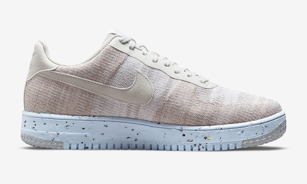 ナイキ エア フォース 1 ロー クレーター フライニット “ホワイト/シャンブレーブルー/ボルト” (NIKE AIR FORCE 1 LOW CRATER FLYKNIT “White/Chambray Blue/Volt”) [DC4831-101,DH3375-101]