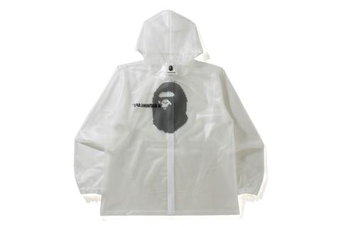 A BATHING APEから透け感のある生地はレイヤードを楽しめる「TRANSPARENT HOODIE JACKET」が7/3 発売 (ア ベイシング エイプ)