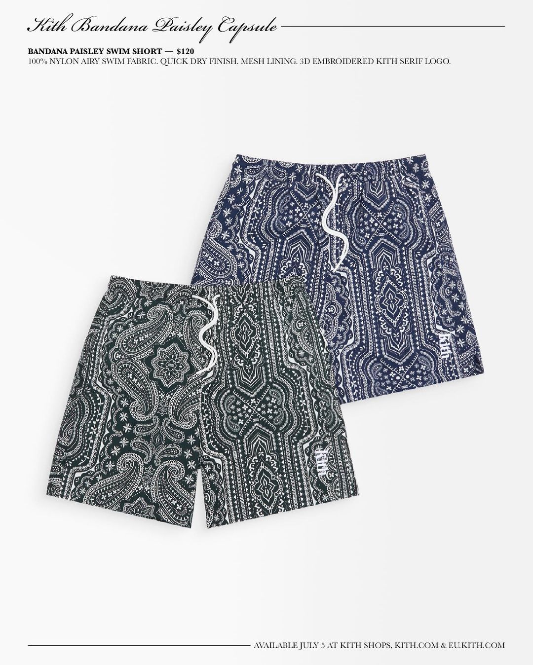 【Kith TBandana Paisley Capsule】KITH MONDAY PROGRAM 2021年 第23弾が7/5 発売 (キス)