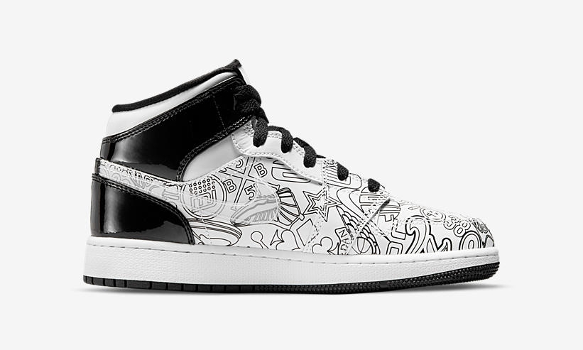 【国内 8/4 発売】ナイキ GS エア ジョーダン 1 ミッド “ディーアイワイ/ホワイト” (NIKE GS AIR JORDAN 1 MID “DIY/White”) [DC4099-100]