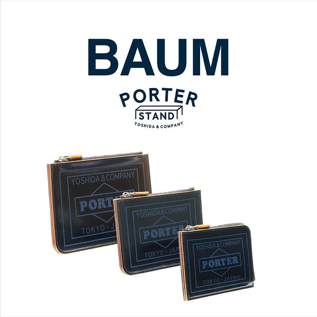 ポーターから革の断面をブラックとオレンジに色分けし、層のように重ね合わせたレザーシリーズ「PORTER BAUM」が7/9 発売 (バウム)