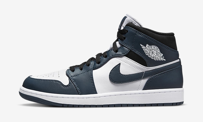 【国内 4/27 発売】ナイキ エア ジョーダン 1 ミッド “ホワイト/ミッドナイトネイビー” (NIKE AIR JORDAN 1 MID “White/Midnight Navy”) [554724-411/554725-411]