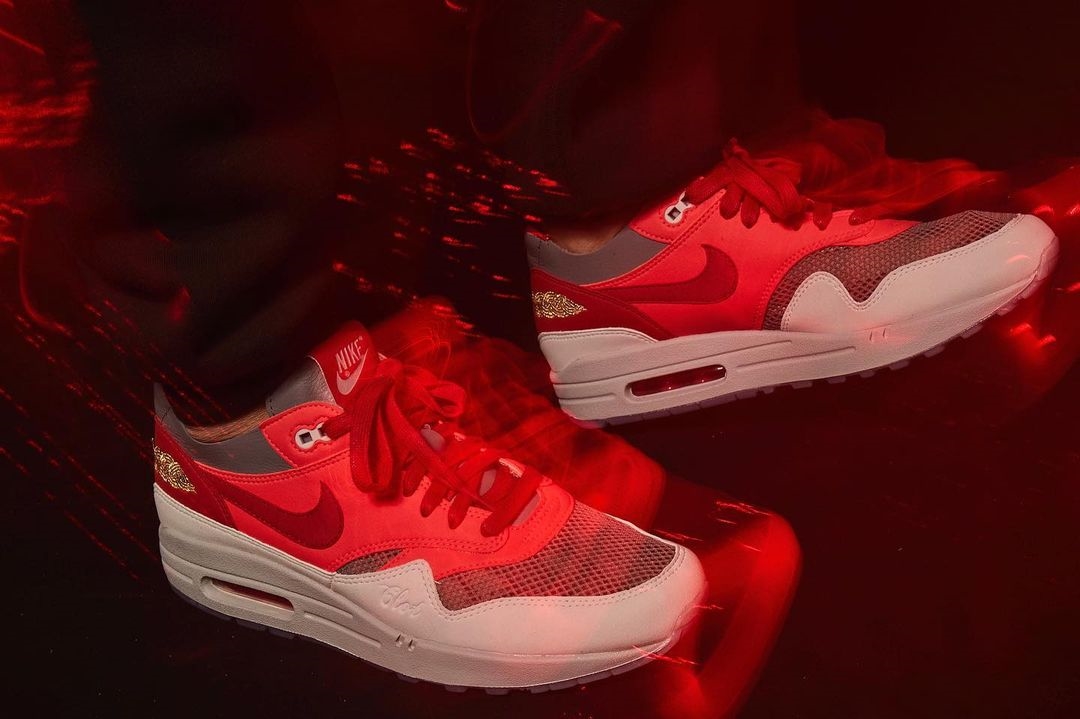 【海外 7/20 発売予定】Juice ストア限定！CLOT x NIKE AIR MAX 1 “Kiss Of Death/SOLAR RED” (クロット ナイキ エア マックス 1 “キス・オブ・デス/ソーラーレッド”)