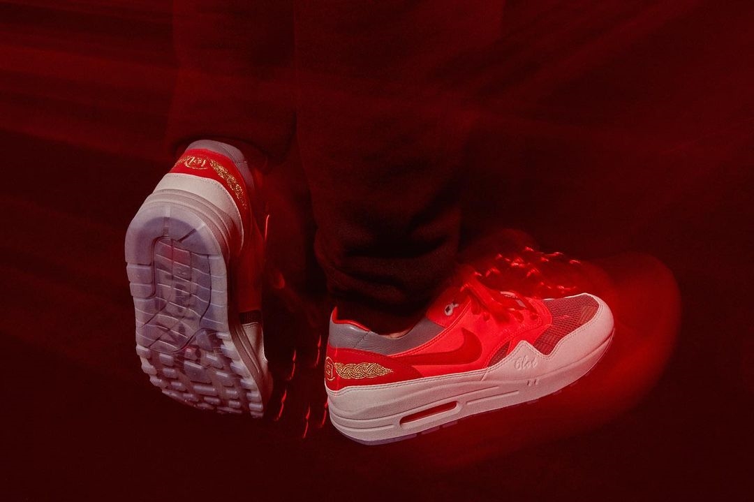 【海外 7/20 発売予定】Juice ストア限定！CLOT x NIKE AIR MAX 1 “Kiss Of Death/SOLAR RED” (クロット ナイキ エア マックス 1 “キス・オブ・デス/ソーラーレッド”)