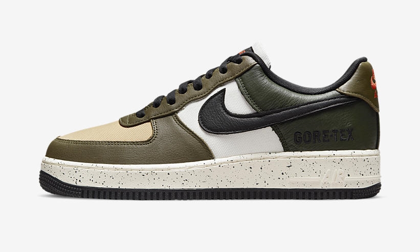 【国内 8/6、8/13 発売予定】ナイキ エア フォース 1 LOW “ゴアテックス” ホワイト/カーキ/ブラウン (NIKE AIR FORCE 1 LOW “Gore-Tex” White/Kahki/Brown) [DM6435-222]