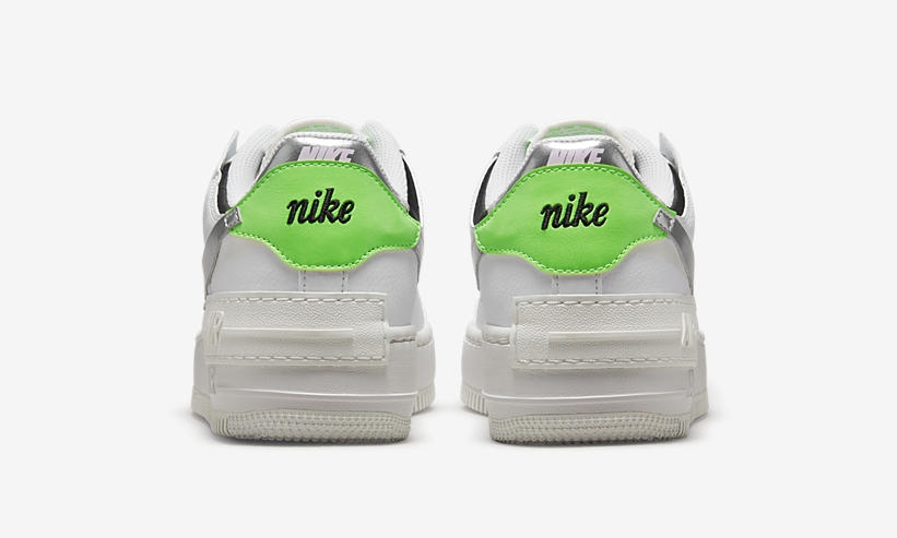 ナイキ ウィメンズ エア フォース 1 ロー シャドウ “クロームスウッシュ/ホワイト/ブラック” (NIKE WMNS AIR FORCE 1 LOW SHADOW “Chrome Swoosh/White/Black”) [DN8006-100]