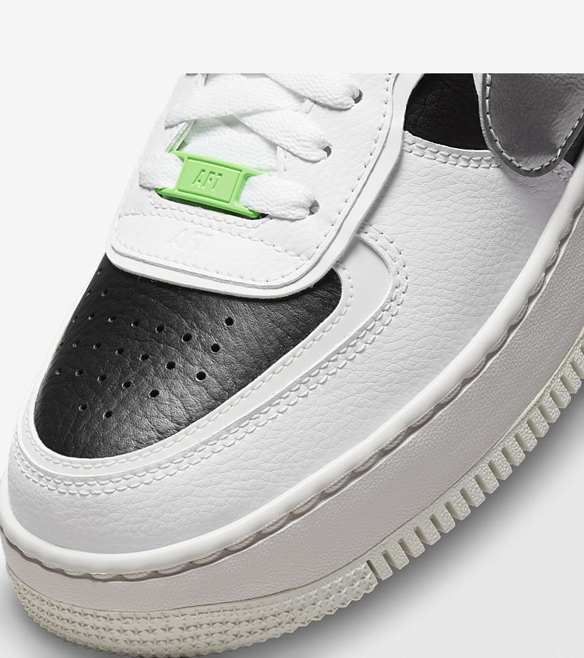 ナイキ ウィメンズ エア フォース 1 ロー シャドウ “クロームスウッシュ/ホワイト/ブラック” (NIKE WMNS AIR FORCE 1 LOW SHADOW “Chrome Swoosh/White/Black”) [DN8006-100]