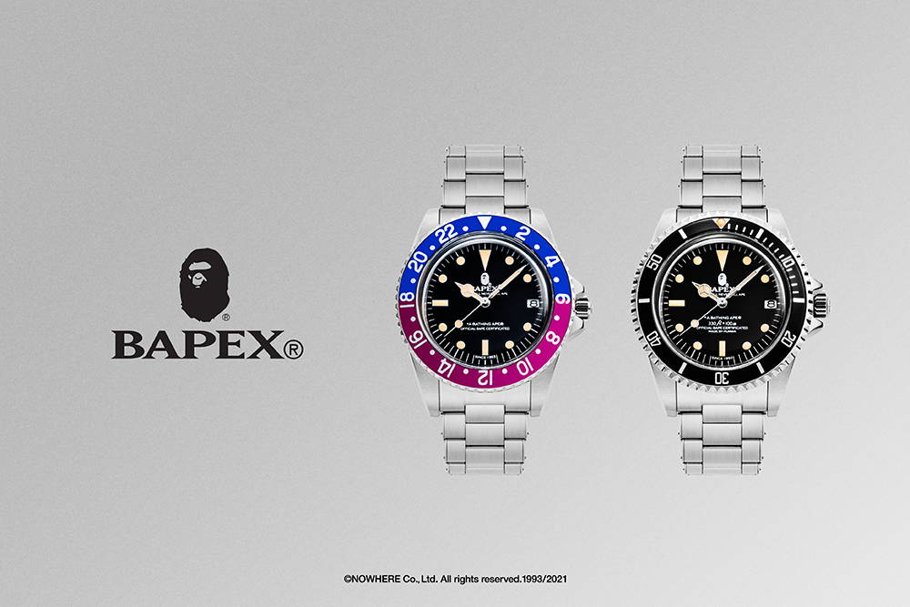 A BATHING APE オリジナルリストウォッチ「TYPE BAPEX」モダンクラシックなデザイン「VINTAGE TYPE COLLECTION」が7/17 発売 (ア ベイシング エイプ)