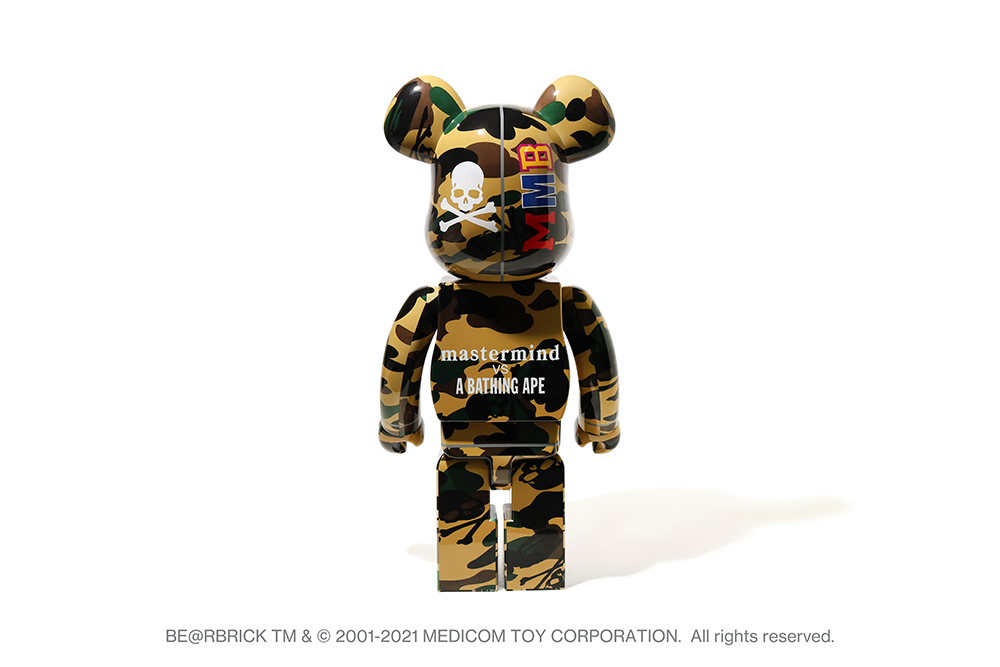 mastermind VS A BATHING APE BE@RBRICK 1000%が7/17から発売 (マスターマインド ア ベイシング エイプ ベアブリック)