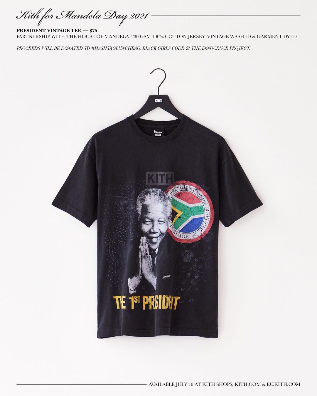 【Kith for Mandela Day 2021】KITH MONDAY PROGRAM 2021年 第25弾が7/19 発売 (キス)