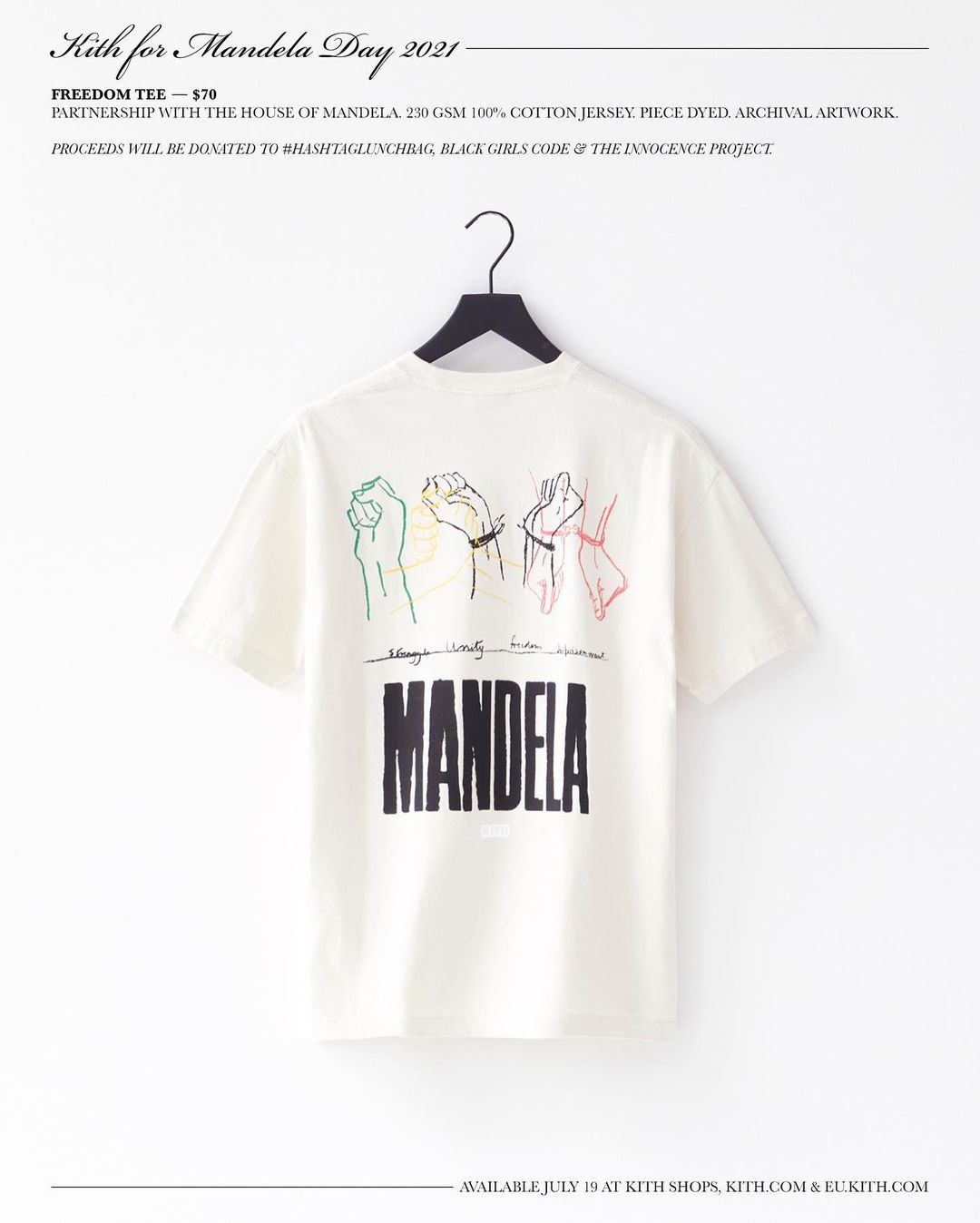【Kith for Mandela Day 2021】KITH MONDAY PROGRAM 2021年 第25弾が7/19 発売 (キス)