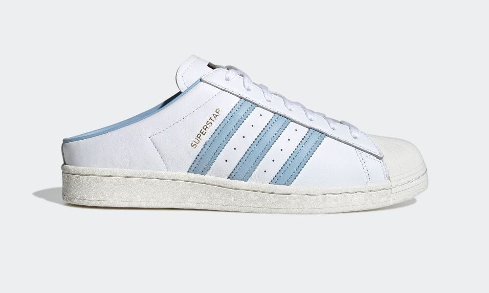 7/22 発売！アディダス オリジナルス スーパースター ミュール “ホワイト/クリアスカイ” (adidas Originals SUPERSTAR MULES “White/Clear Sky”) [H05738]