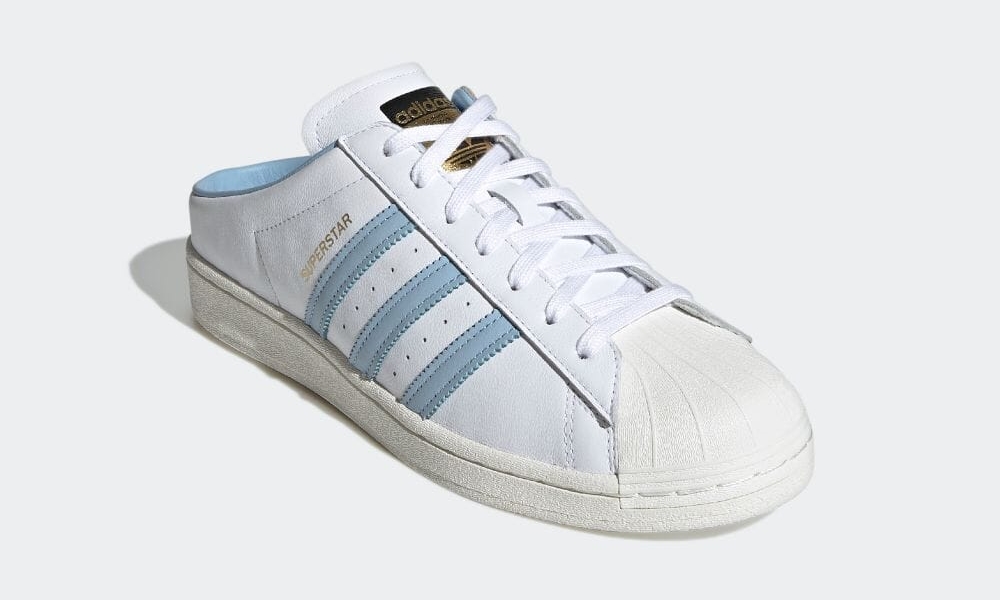 7/22 発売！アディダス オリジナルス スーパースター ミュール “ホワイト/クリアスカイ” (adidas Originals SUPERSTAR MULES “White/Clear Sky”) [H05738]