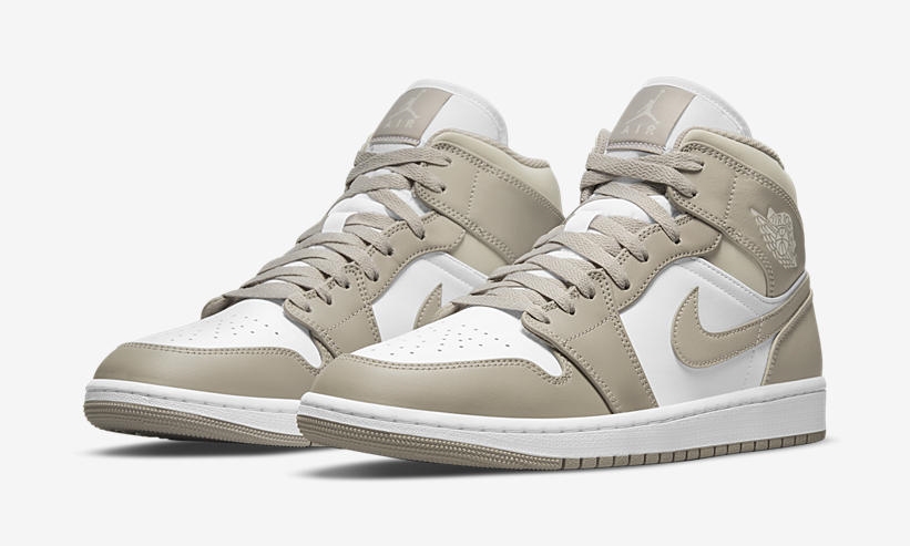 【国内 4/1 発売】ナイキ エア ジョーダン 1 ミッド “リネン/ホワイト” (NIKE AIR JORDAN 1 MID “Linen/White”) [554724-082]