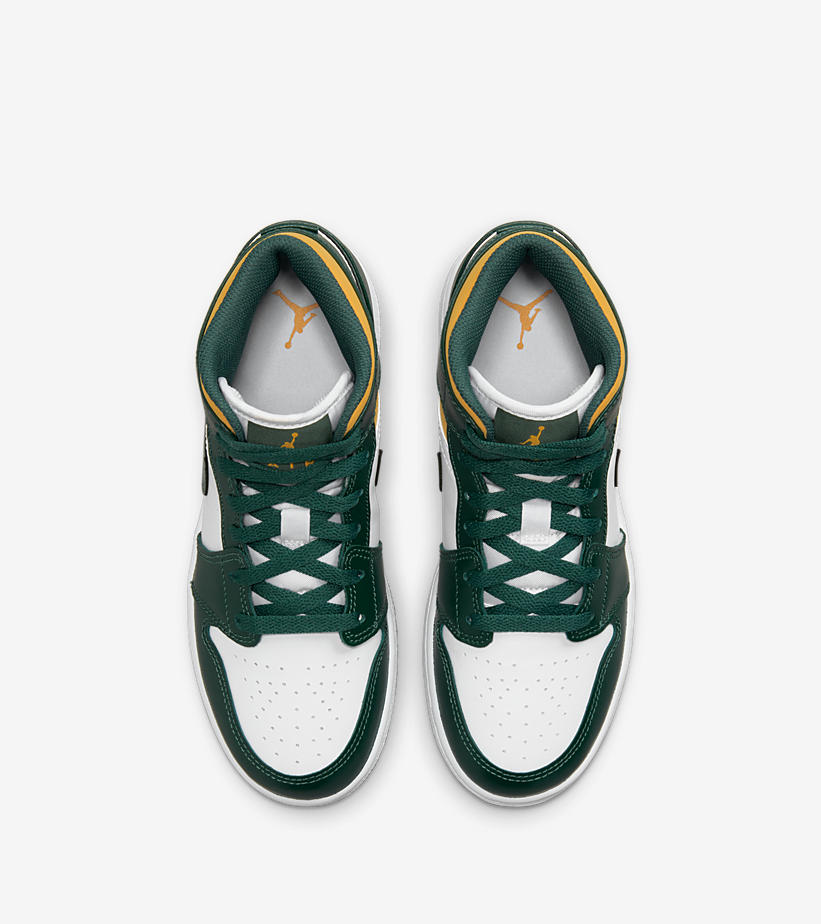 【国内 1/25 発売】ナイキ エア ジョーダン 1 ミッド “ブラジル/シアトル・スーパーソニックス” (NIKE AIR JORDAN 1 MID “Brazil/Seattle Supersonics”) [554724-371/554725-371]