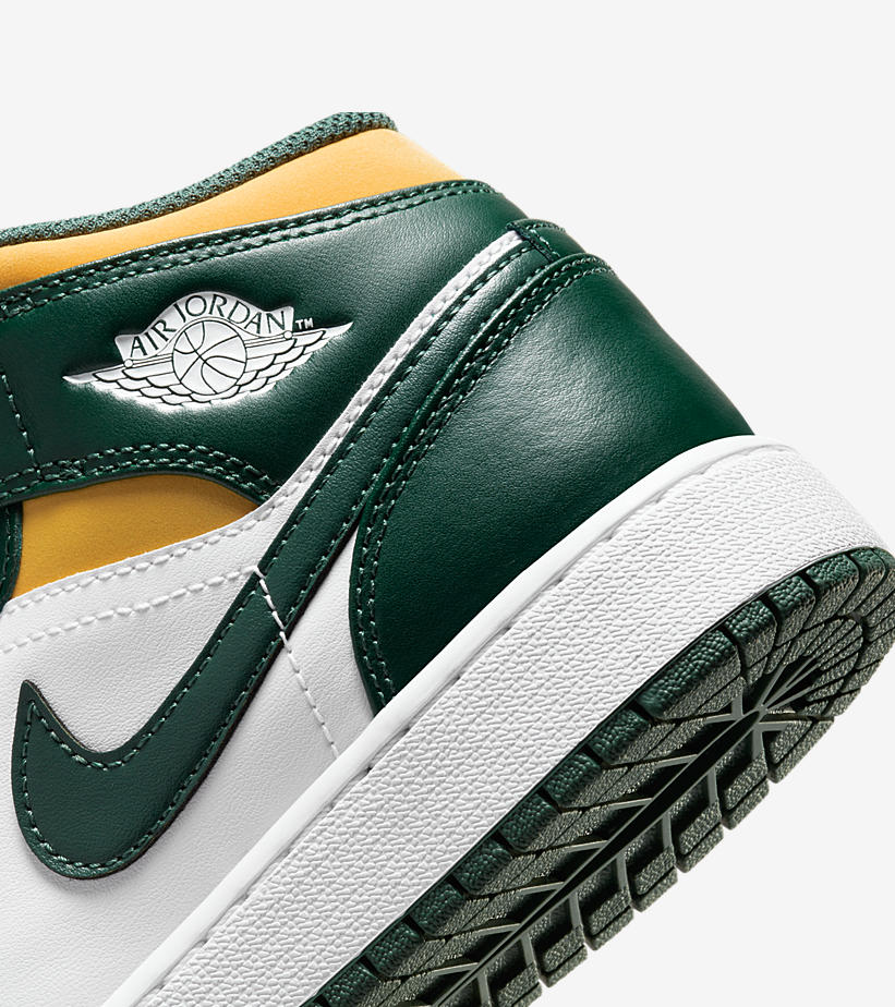 【国内 1/25 発売】ナイキ エア ジョーダン 1 ミッド “ブラジル/シアトル・スーパーソニックス” (NIKE AIR JORDAN 1 MID “Brazil/Seattle Supersonics”) [554724-371/554725-371]