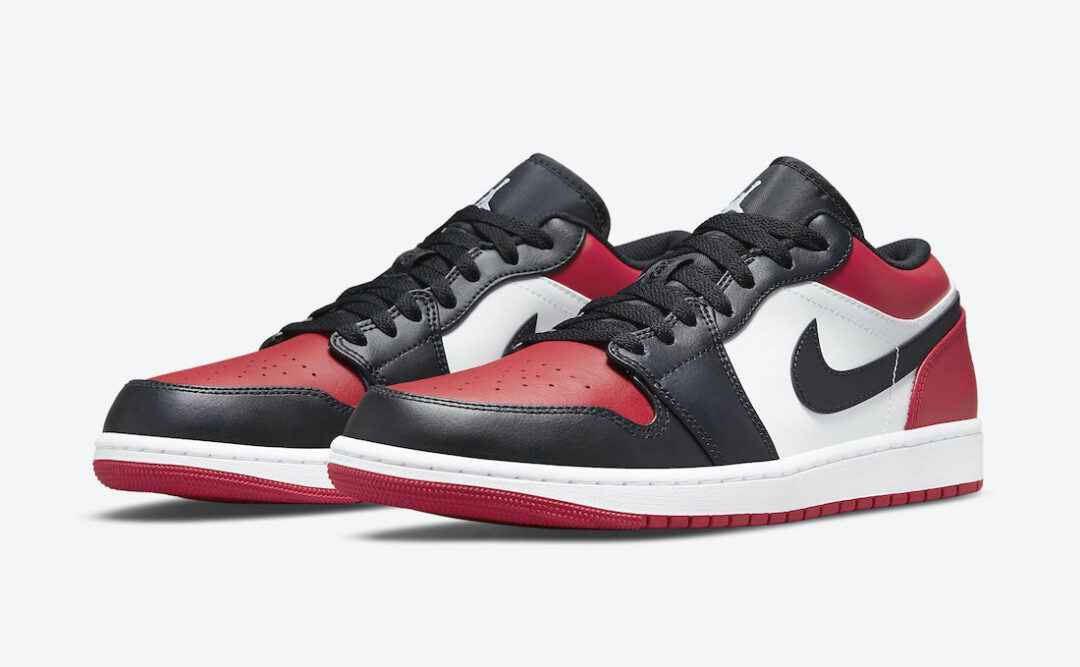 【国内 1/30 発売】ナイキ エア ジョーダン 1 ロー “ブレッドトゥ” (NIKE AIR JORDAN 1 LOW “Bred Toe/White/Black/University Red”) [553558-612/553560-612]