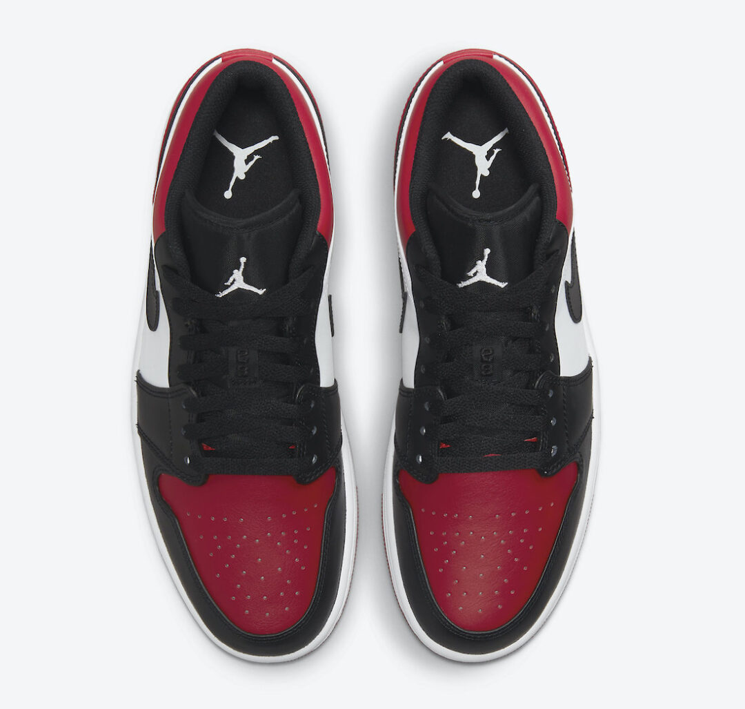 【国内 1/30 発売】ナイキ エア ジョーダン 1 ロー “ブレッドトゥ” (NIKE AIR JORDAN 1 LOW “Bred Toe/White/Black/University Red”) [553558-612/553560-612]