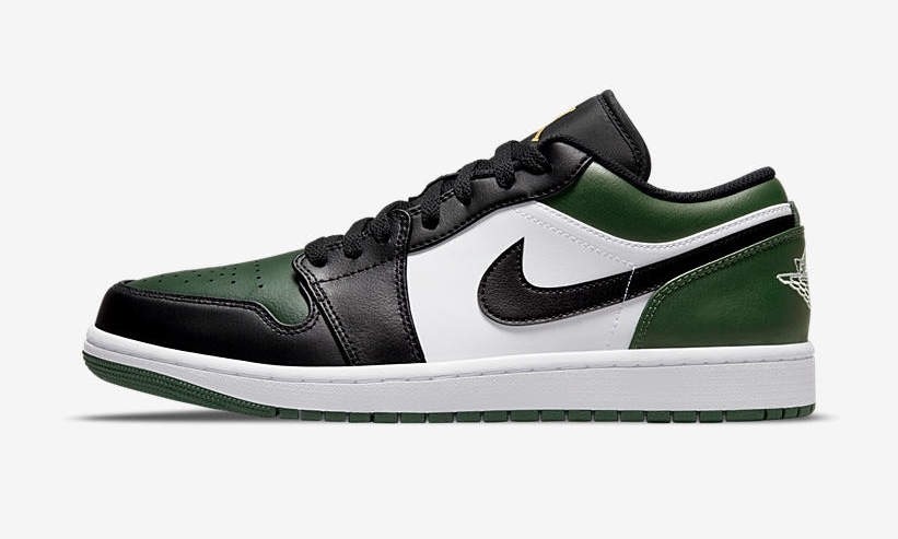 【国内 10/8、10/14 発売】ナイキ エア ジョーダン 1 ロー “グリーントゥ” (NIKE AIR JORDAN 1 LOW “Green Toe/White/Black/Green”) [553558-371/553560-371]