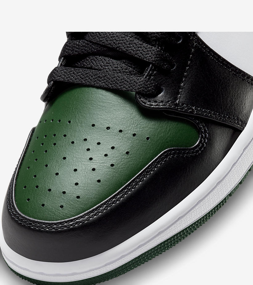 【国内 10/8、10/14 発売】ナイキ エア ジョーダン 1 ロー “グリーントゥ” (NIKE AIR JORDAN 1 LOW “Green Toe/White/Black/Green”) [553558-371/553560-371]