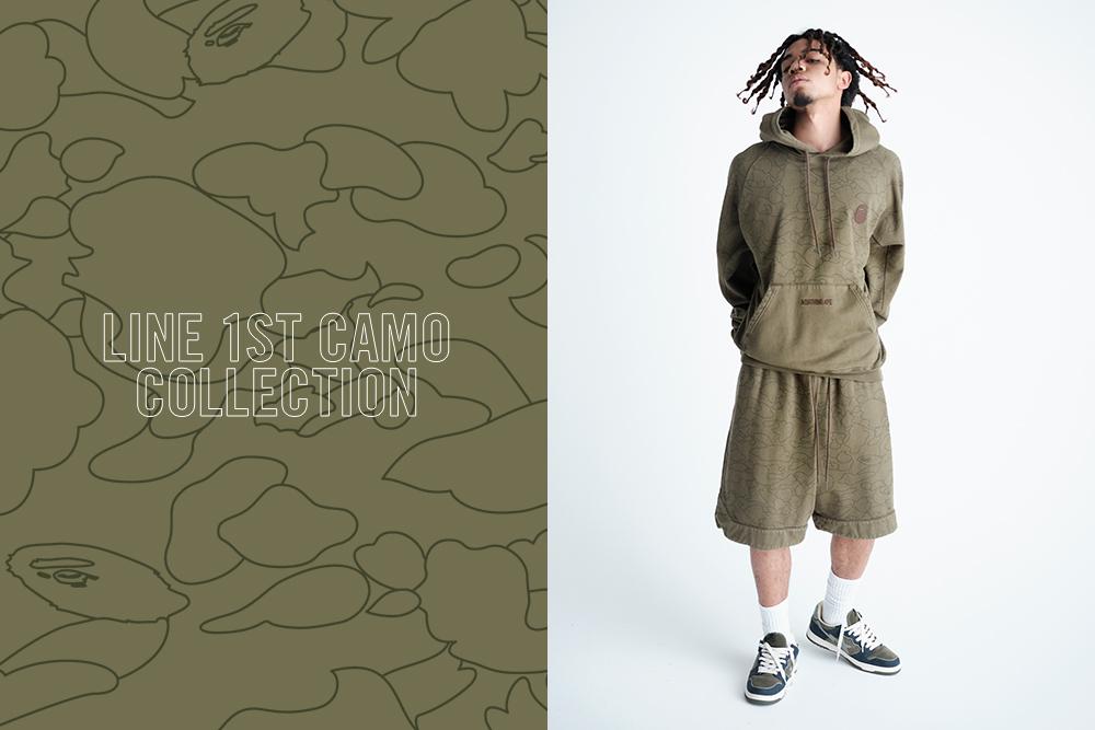 A BATHING APEからヴィンテージ調の淡いカラーリングに加工された「LINE 1ST CAMO COLLECTION」が7/30 発売 (ア ベイシング エイプ)