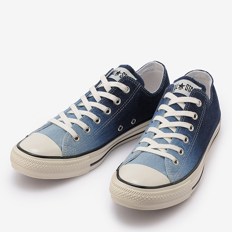 8月発売！コンバースから つま先側からディップブリーチ加工を施したデニムを採用した CONVERSE ALL STAR US BLEACHDENIM OX (オールスター US ブリーチデニム OX)