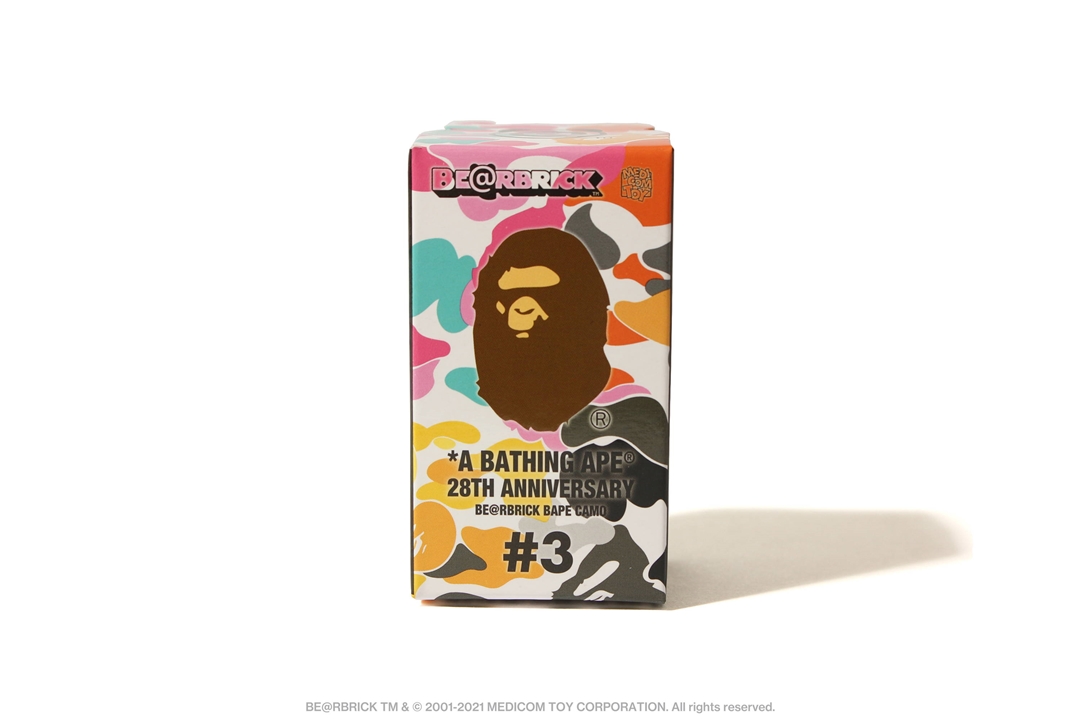 A BATHING APE 28周年 × BE@RBRICK “BAPE CAMO #3” が8/7 発売 (ア ベイシング エイプ ベアブリック)