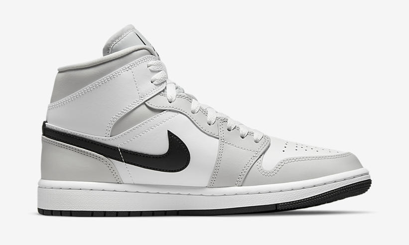 【国内 9/18 発売】ナイキ エア ジョーダン 1 ミッド “ホワイト/ライトスモークグレー/ブラック” (NIKE AIR JORDAN 1 MID “White/Light Smoke Grey/Black”) [BQ6472-015]