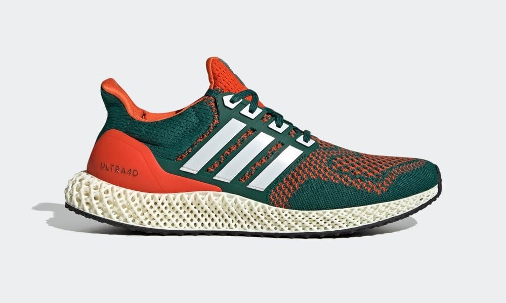 【国内 8/5 発売】adidas ULTRA 4D “Miami Hurricanes” (アディダス ウルトラ 4D “マイアミ ハリケーンズ”) [Q46439]