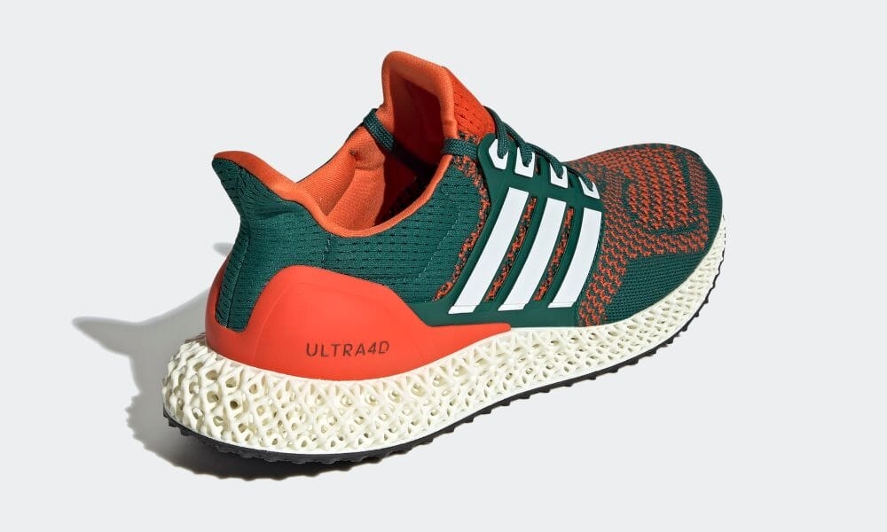 【国内 8/5 発売】adidas ULTRA 4D “Miami Hurricanes” (アディダス ウルトラ 4D “マイアミ ハリケーンズ”) [Q46439]