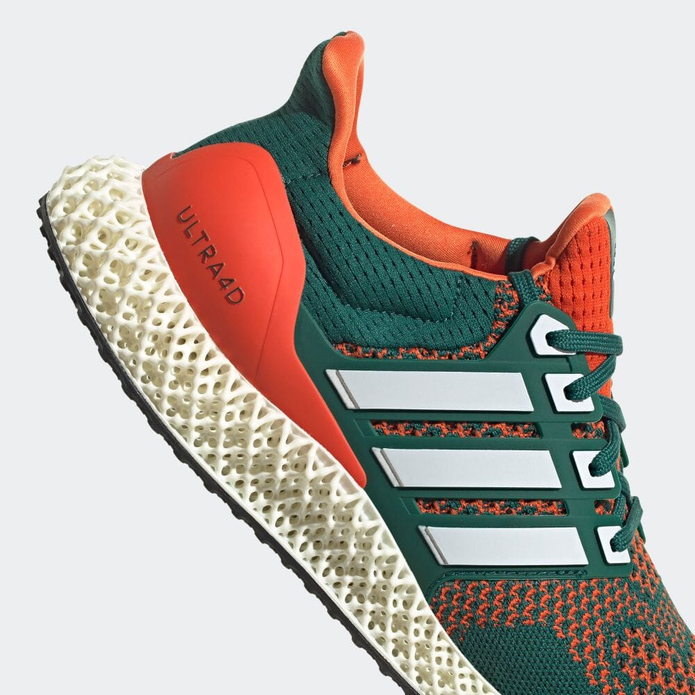 【国内 8/5 発売】adidas ULTRA 4D “Miami Hurricanes” (アディダス ウルトラ 4D “マイアミ ハリケーンズ”) [Q46439]