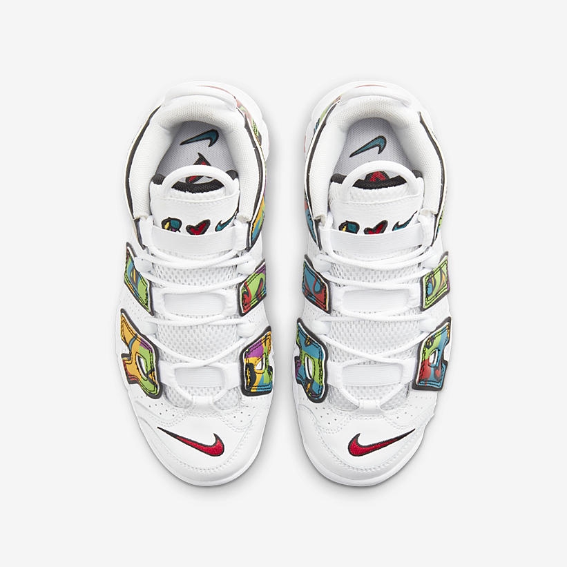 2021年 発売予定！ナイキ GS エア モア アップテンポ “ピース,ラブ,スウッシュ (NIKE GS AIR MORE UPTEMPO “Peace, Love, Swoosh”) [DM8150-100/DM8155-100]