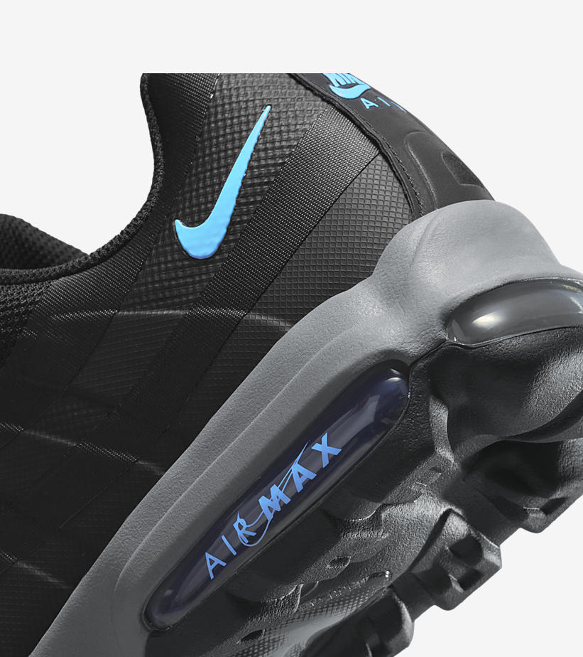 ナイキ エア マックス 95 ウルトラ “ブラック/ブライトブルー” (NIKE AIR MAX 95 ULTRA “Black/Bright Blue”) [DO6705-001]