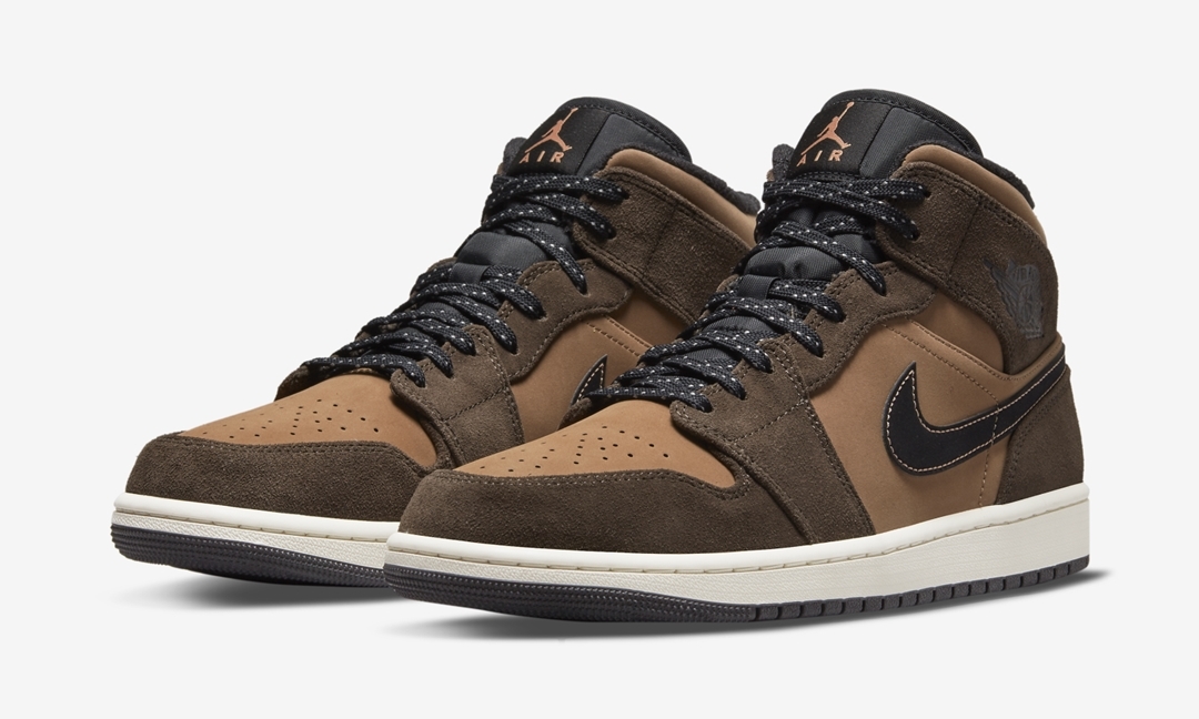 【国内 12/12 発売】ナイキ エア ジョーダン 1 ミッド “ブラウン/ブラック” (NIKE AIR JORDAN 1 MID “Brown/Black”) [DC7294-200]